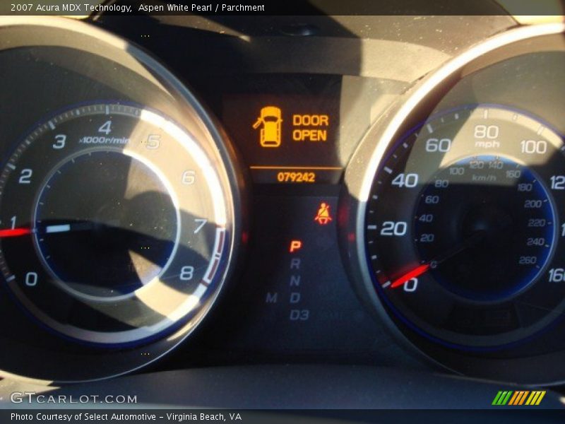 Aspen White Pearl / Parchment 2007 Acura MDX Technology