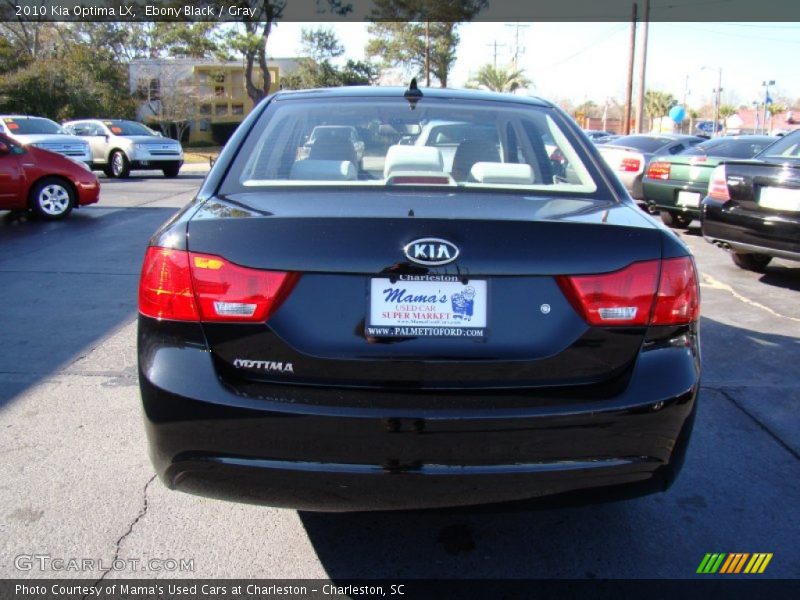 Ebony Black / Gray 2010 Kia Optima LX