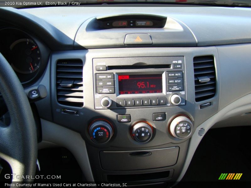 Ebony Black / Gray 2010 Kia Optima LX