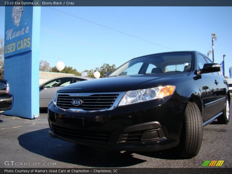 Ebony Black / Gray 2010 Kia Optima LX