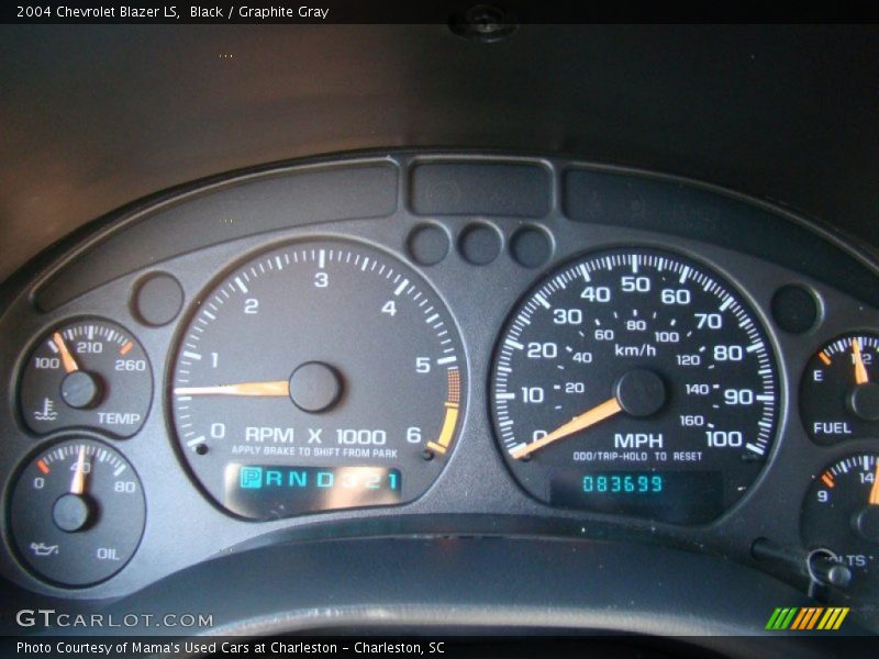 Black / Graphite Gray 2004 Chevrolet Blazer LS