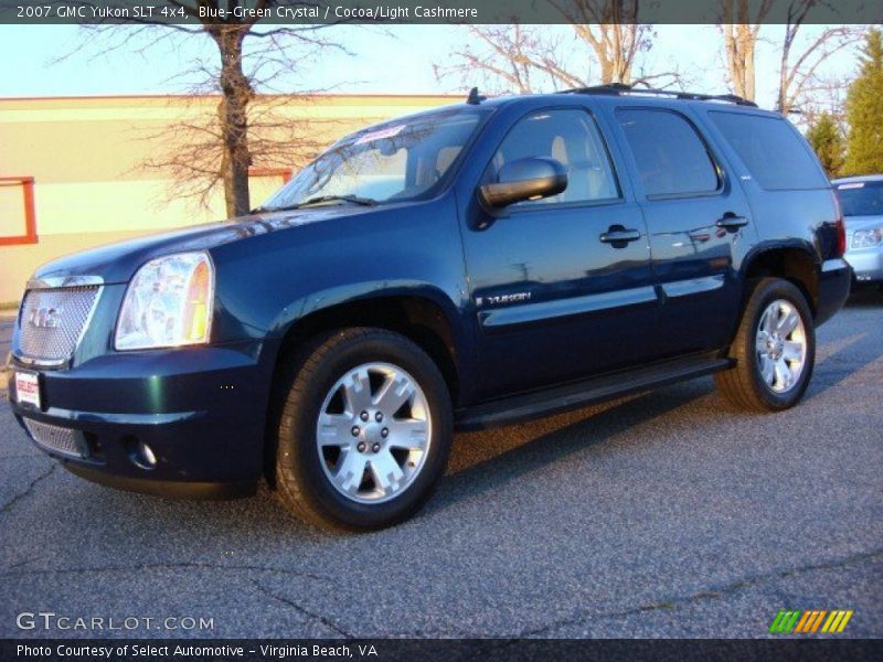 Blue-Green Crystal / Cocoa/Light Cashmere 2007 GMC Yukon SLT 4x4