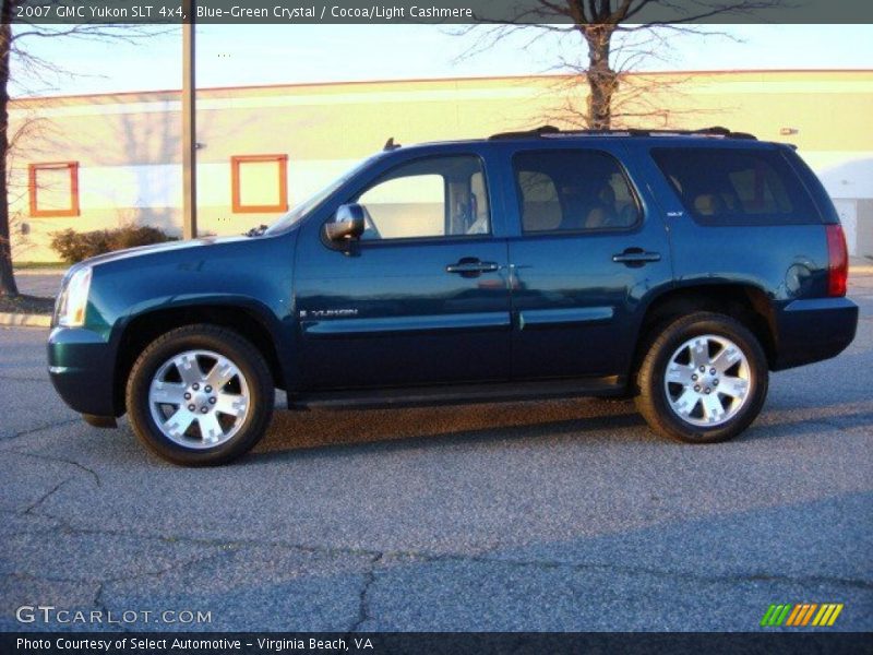Blue-Green Crystal / Cocoa/Light Cashmere 2007 GMC Yukon SLT 4x4