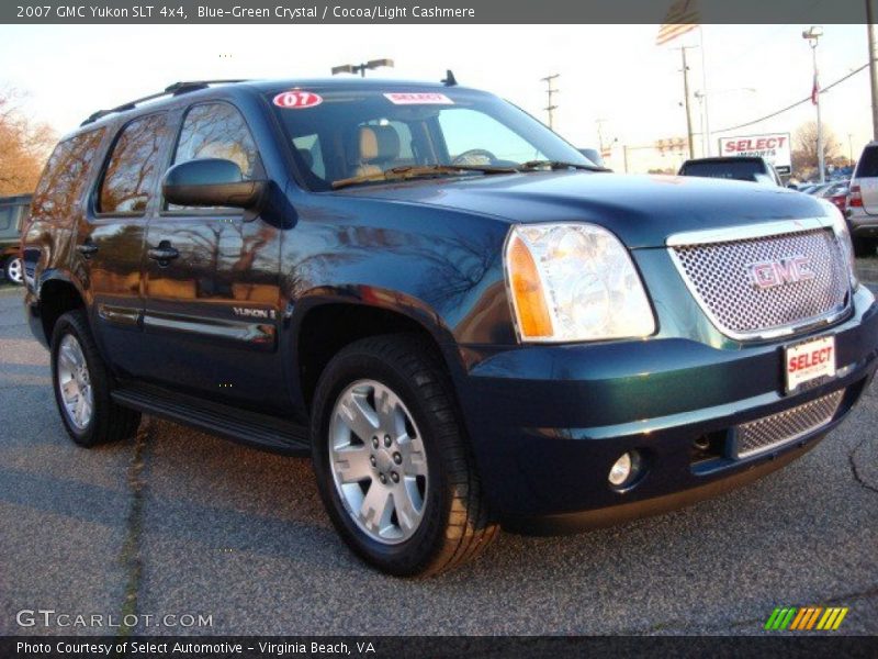 Blue-Green Crystal / Cocoa/Light Cashmere 2007 GMC Yukon SLT 4x4