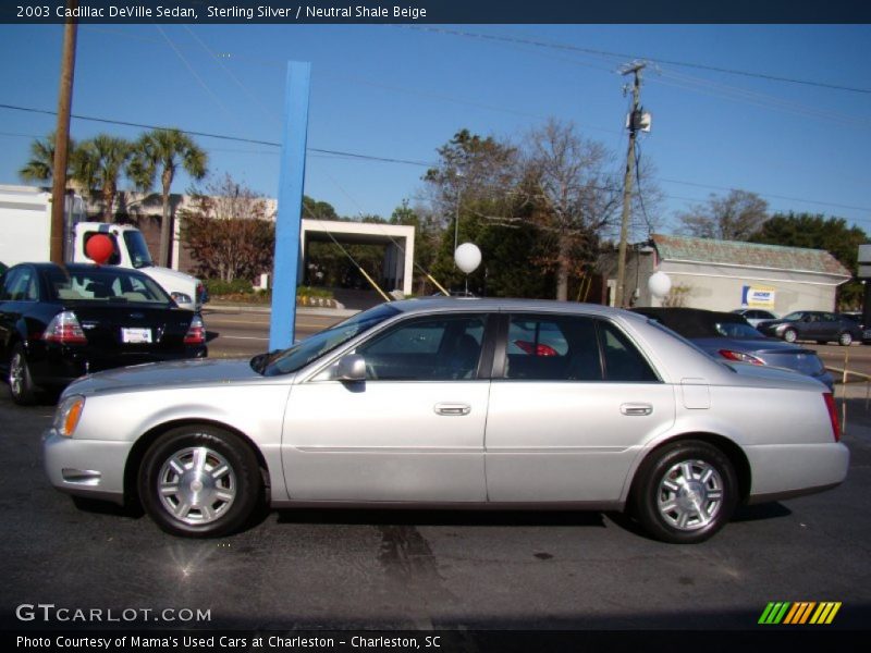 Sterling Silver / Neutral Shale Beige 2003 Cadillac DeVille Sedan