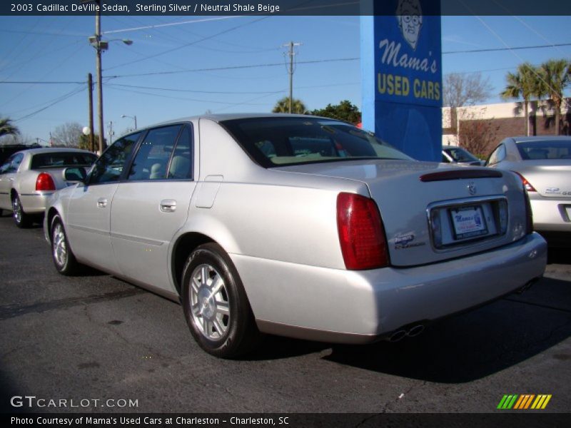 Sterling Silver / Neutral Shale Beige 2003 Cadillac DeVille Sedan