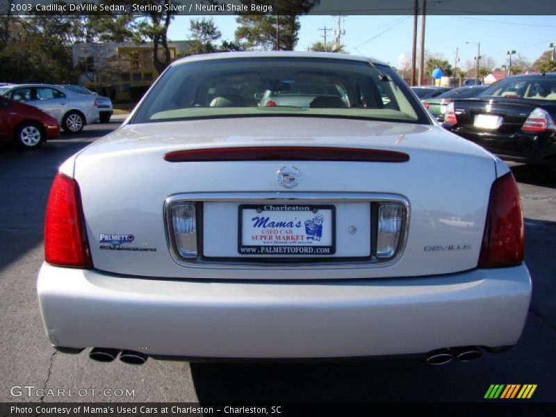 Sterling Silver / Neutral Shale Beige 2003 Cadillac DeVille Sedan