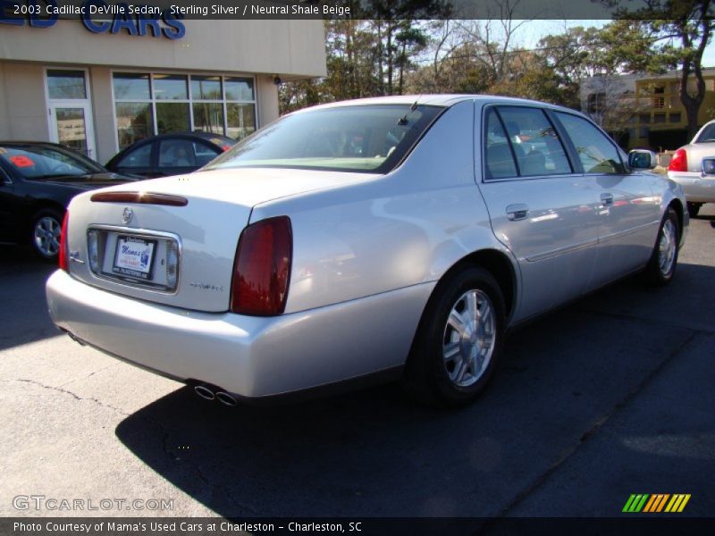 Sterling Silver / Neutral Shale Beige 2003 Cadillac DeVille Sedan