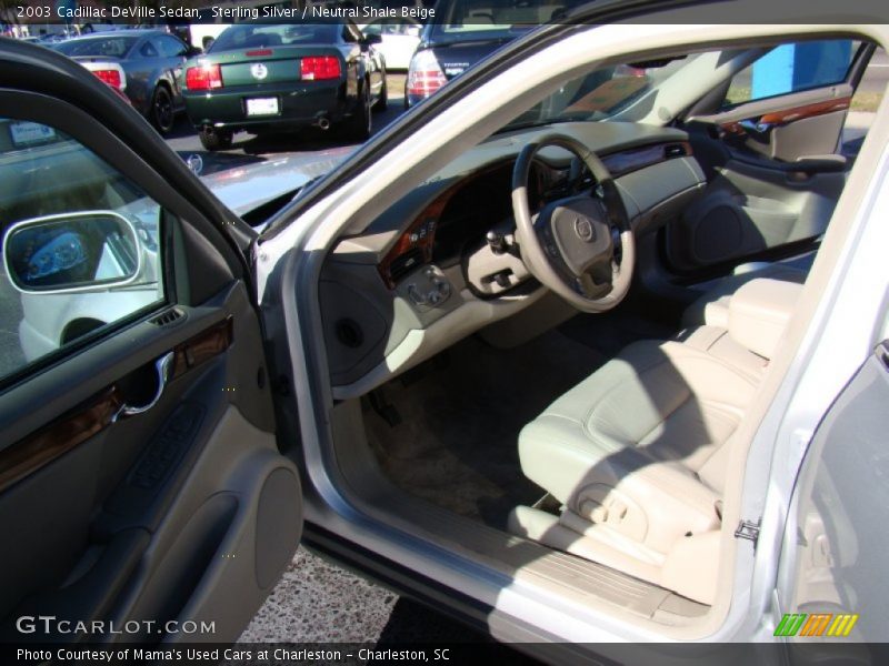 Sterling Silver / Neutral Shale Beige 2003 Cadillac DeVille Sedan