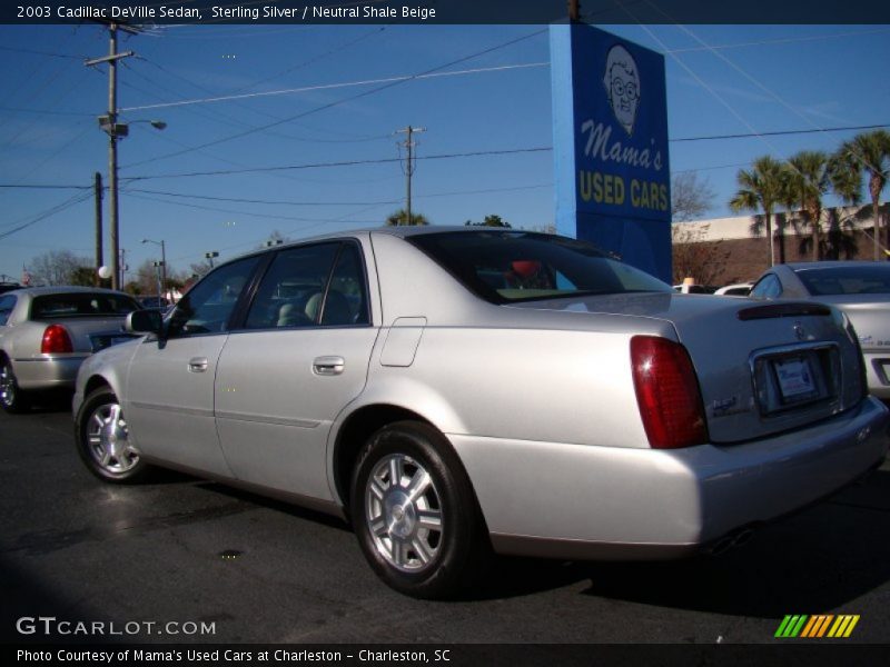 Sterling Silver / Neutral Shale Beige 2003 Cadillac DeVille Sedan