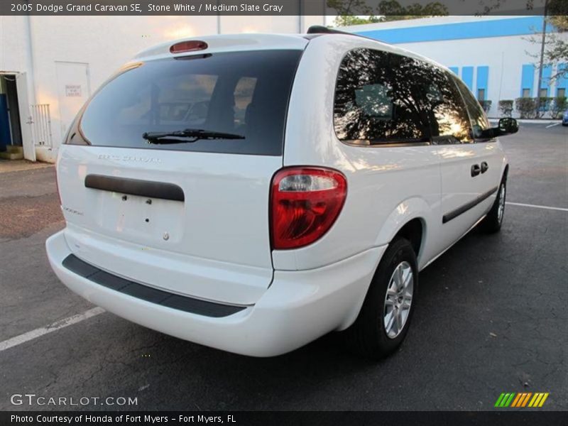 Stone White / Medium Slate Gray 2005 Dodge Grand Caravan SE