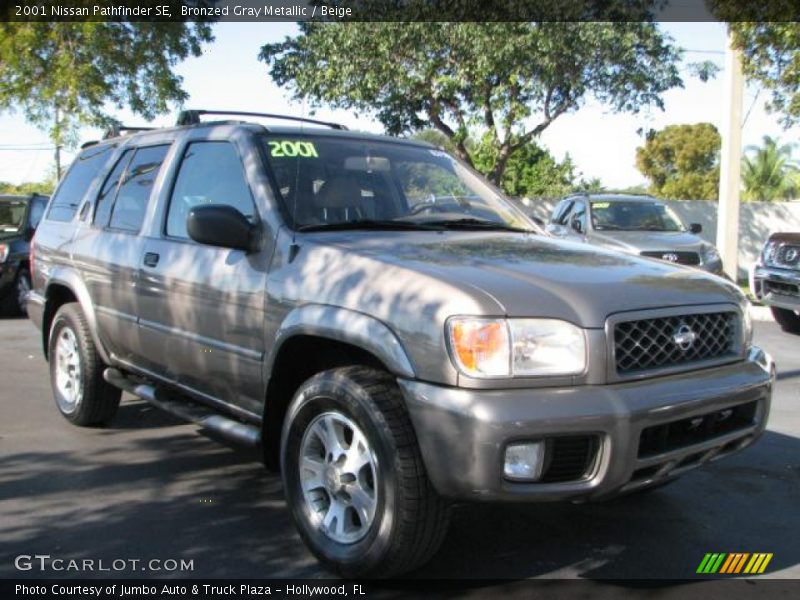 Bronzed Gray Metallic / Beige 2001 Nissan Pathfinder SE