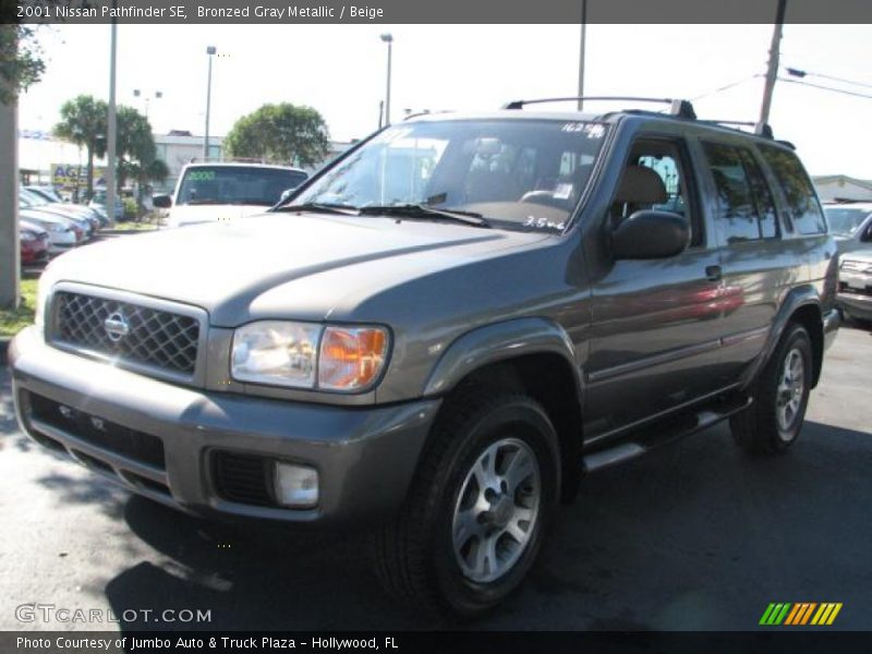 Bronzed Gray Metallic / Beige 2001 Nissan Pathfinder SE