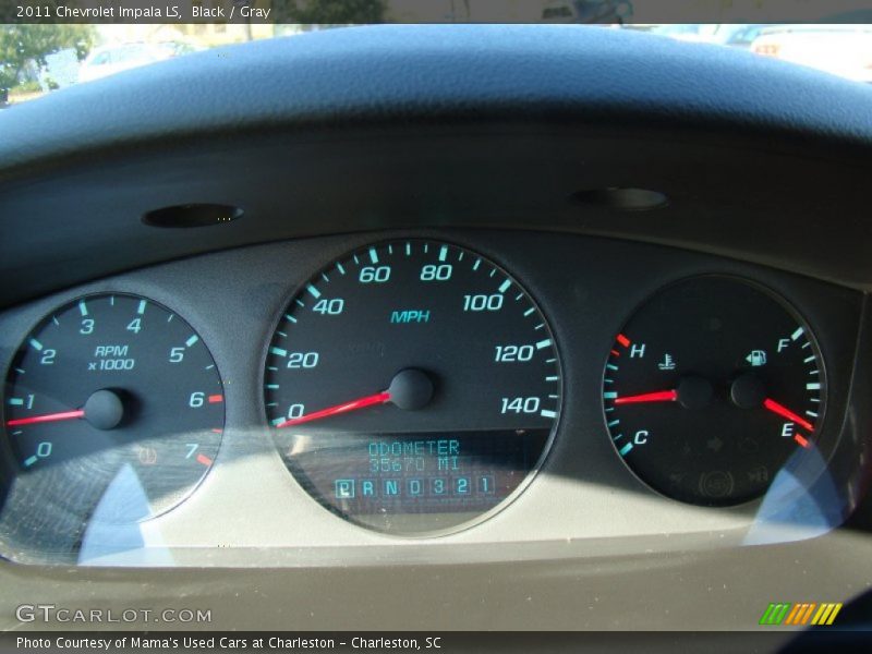 Black / Gray 2011 Chevrolet Impala LS
