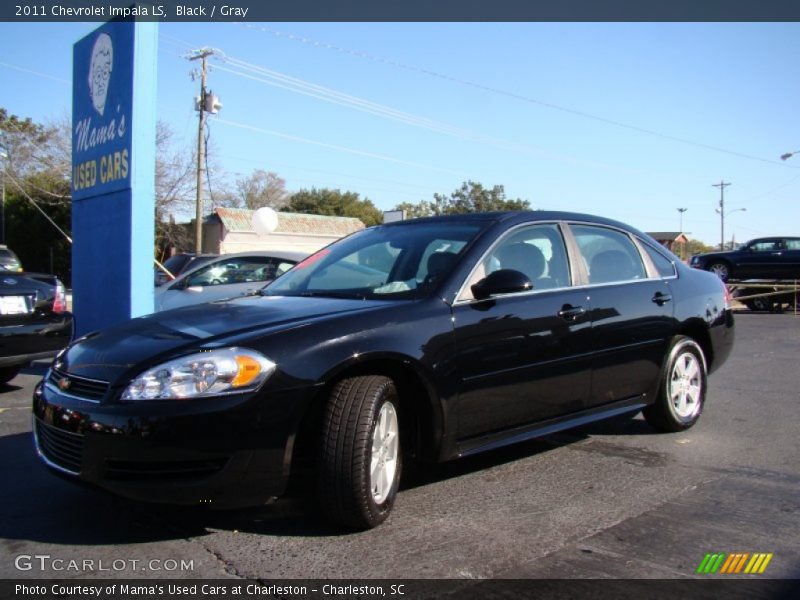 Black / Gray 2011 Chevrolet Impala LS
