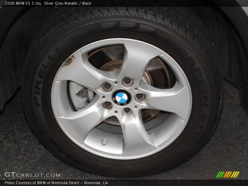 Silver Grey Metallic / Black 2008 BMW X3 3.0si