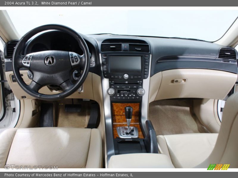 White Diamond Pearl / Camel 2004 Acura TL 3.2