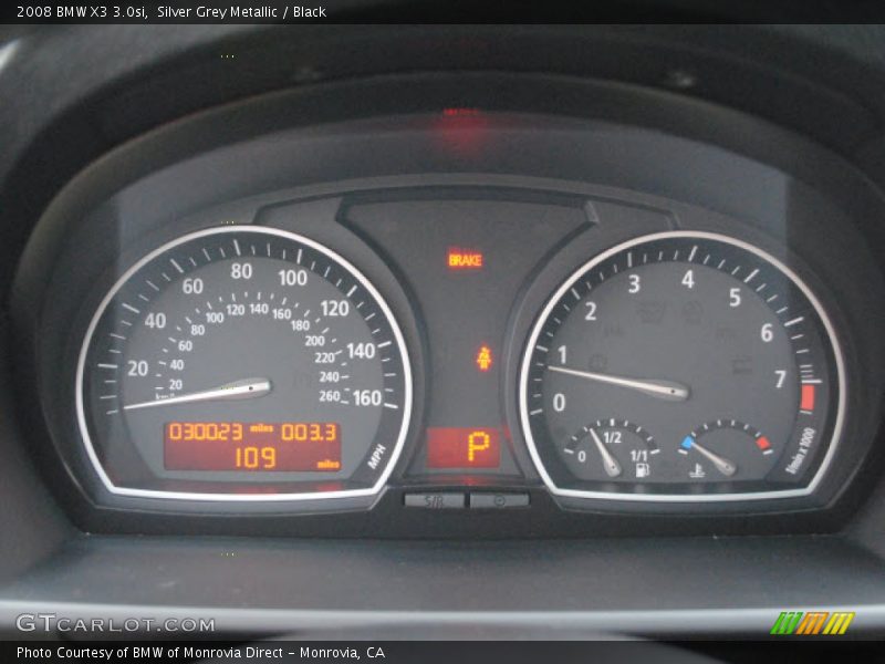 Silver Grey Metallic / Black 2008 BMW X3 3.0si