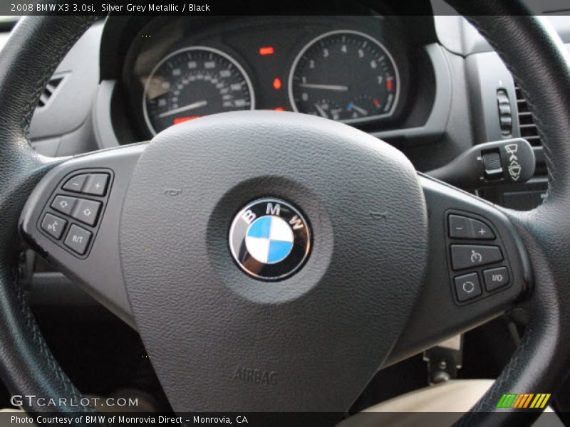 Silver Grey Metallic / Black 2008 BMW X3 3.0si