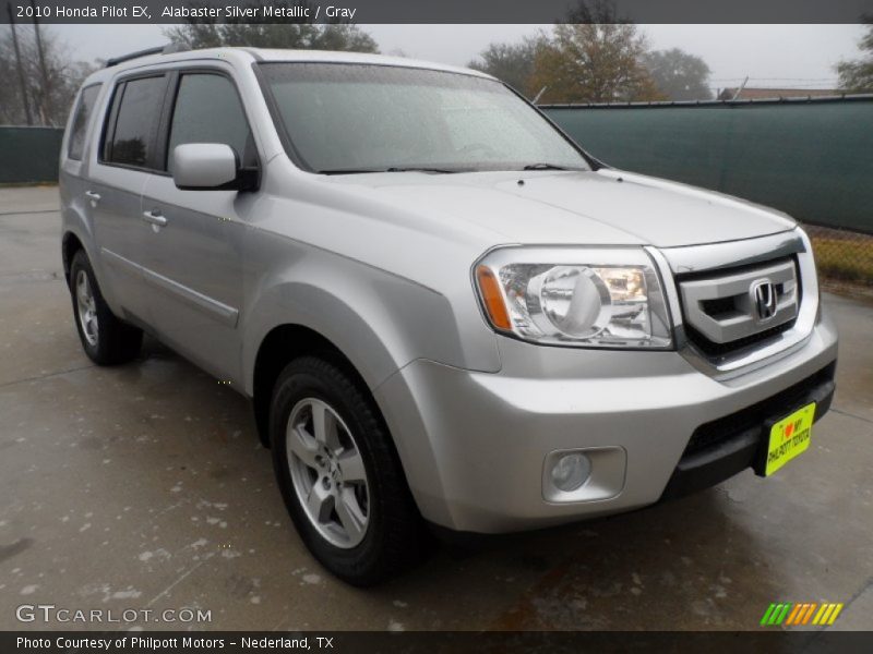 Alabaster Silver Metallic / Gray 2010 Honda Pilot EX