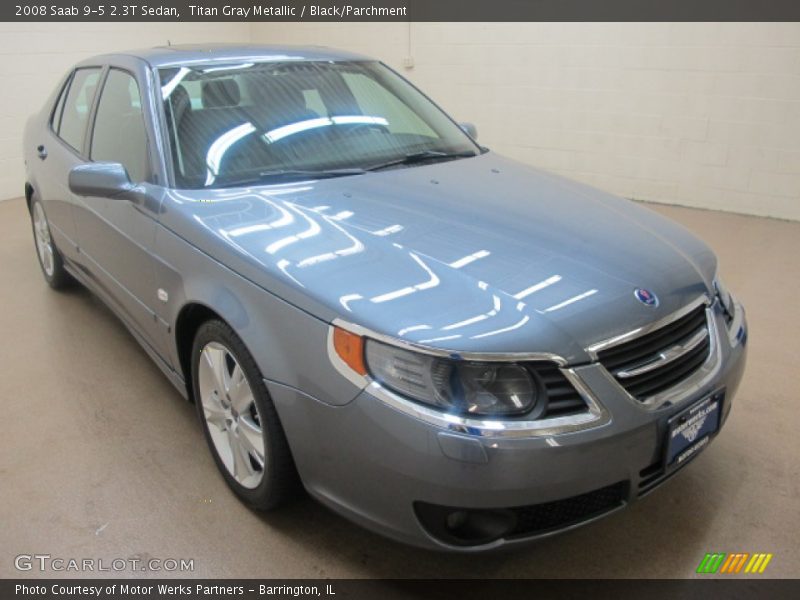Titan Gray Metallic / Black/Parchment 2008 Saab 9-5 2.3T Sedan