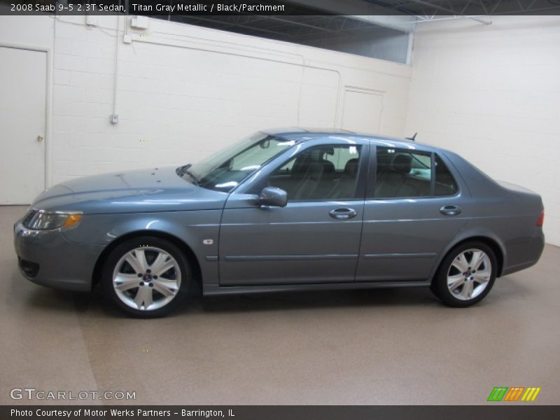 Titan Gray Metallic / Black/Parchment 2008 Saab 9-5 2.3T Sedan