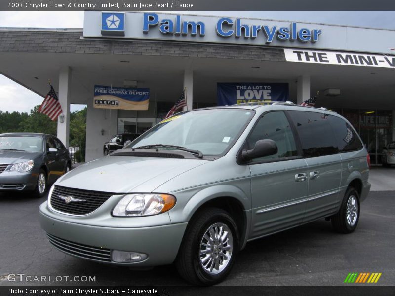 Satin Jade Pearl / Taupe 2003 Chrysler Town & Country Limited