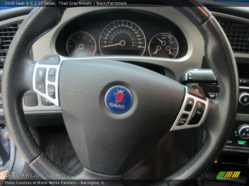 Titan Gray Metallic / Black/Parchment 2008 Saab 9-5 2.3T Sedan