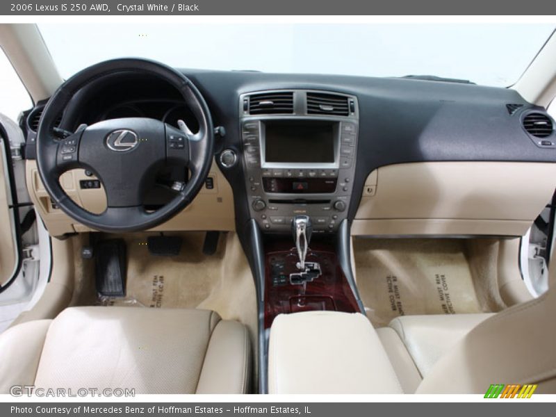 Crystal White / Black 2006 Lexus IS 250 AWD