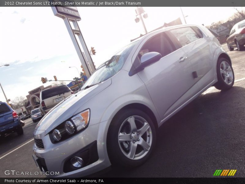 Silver Ice Metallic / Jet Black/Dark Titanium 2012 Chevrolet Sonic LTZ Hatch