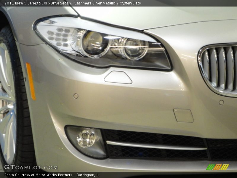 Cashmere Silver Metallic / Oyster/Black 2011 BMW 5 Series 550i xDrive Sedan