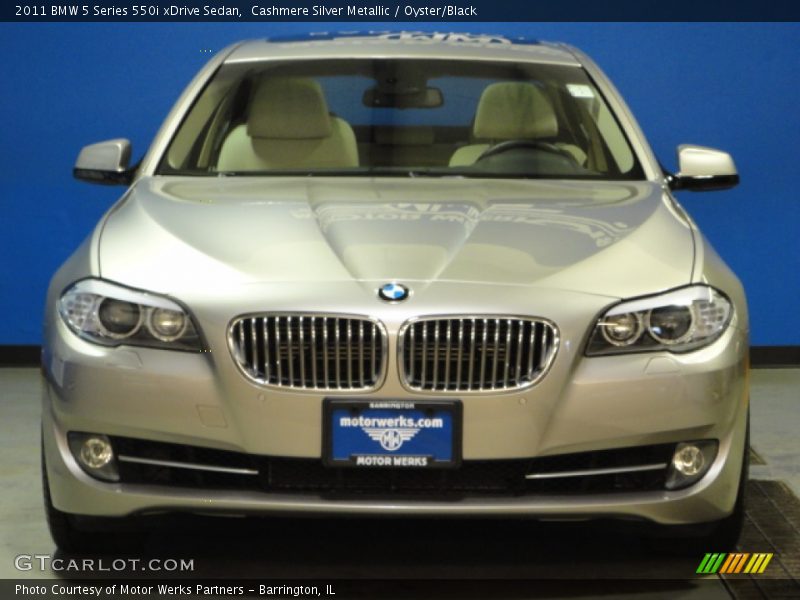 Cashmere Silver Metallic / Oyster/Black 2011 BMW 5 Series 550i xDrive Sedan