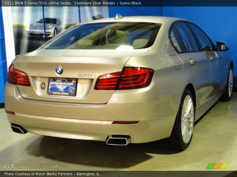 Cashmere Silver Metallic / Oyster/Black 2011 BMW 5 Series 550i xDrive Sedan