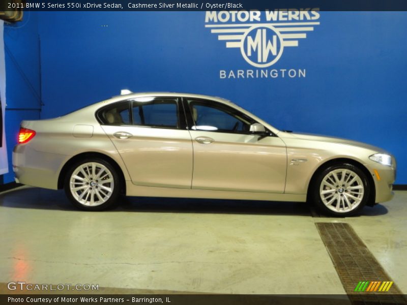 Cashmere Silver Metallic / Oyster/Black 2011 BMW 5 Series 550i xDrive Sedan