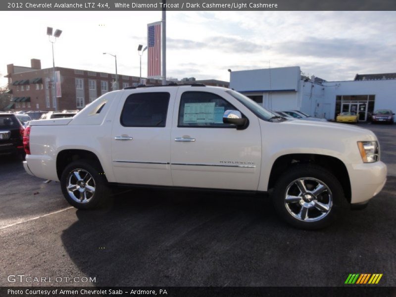 White Diamond Tricoat / Dark Cashmere/Light Cashmere 2012 Chevrolet Avalanche LTZ 4x4