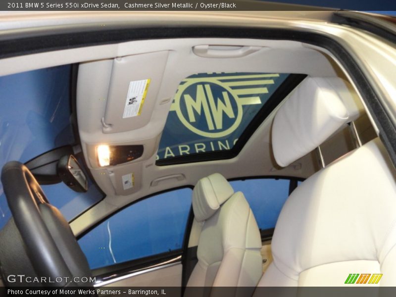 Cashmere Silver Metallic / Oyster/Black 2011 BMW 5 Series 550i xDrive Sedan