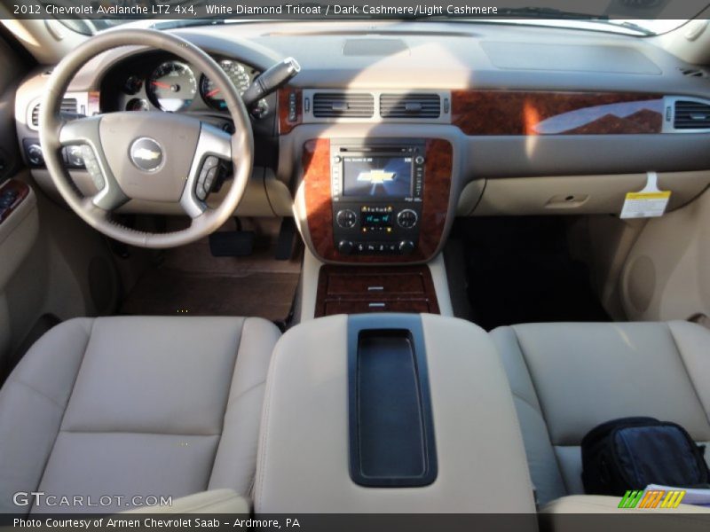 White Diamond Tricoat / Dark Cashmere/Light Cashmere 2012 Chevrolet Avalanche LTZ 4x4