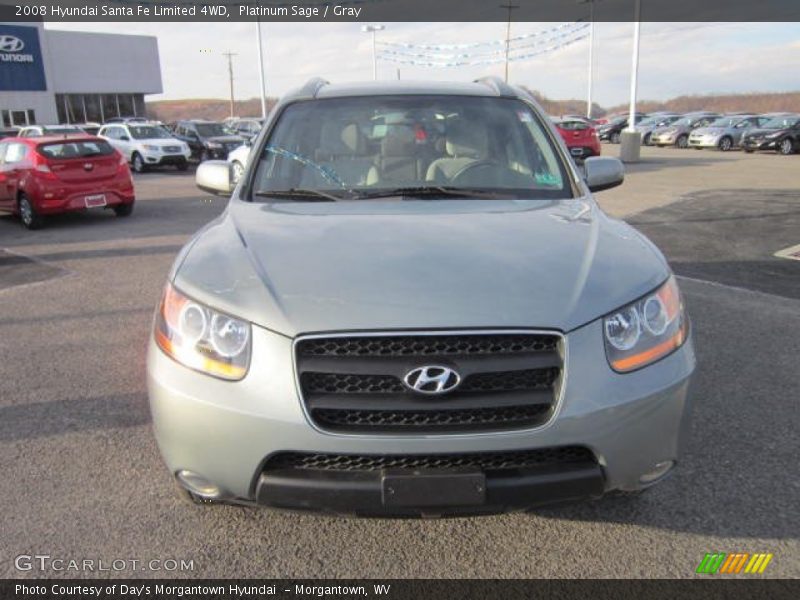 Platinum Sage / Gray 2008 Hyundai Santa Fe Limited 4WD