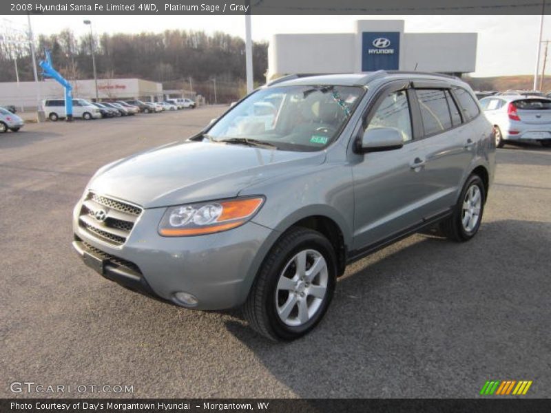 Platinum Sage / Gray 2008 Hyundai Santa Fe Limited 4WD