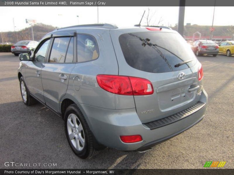 Platinum Sage / Gray 2008 Hyundai Santa Fe Limited 4WD