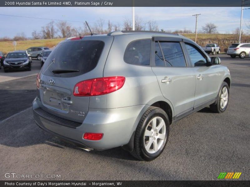 Platinum Sage / Gray 2008 Hyundai Santa Fe Limited 4WD