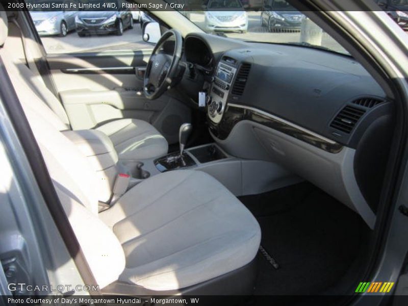 Platinum Sage / Gray 2008 Hyundai Santa Fe Limited 4WD