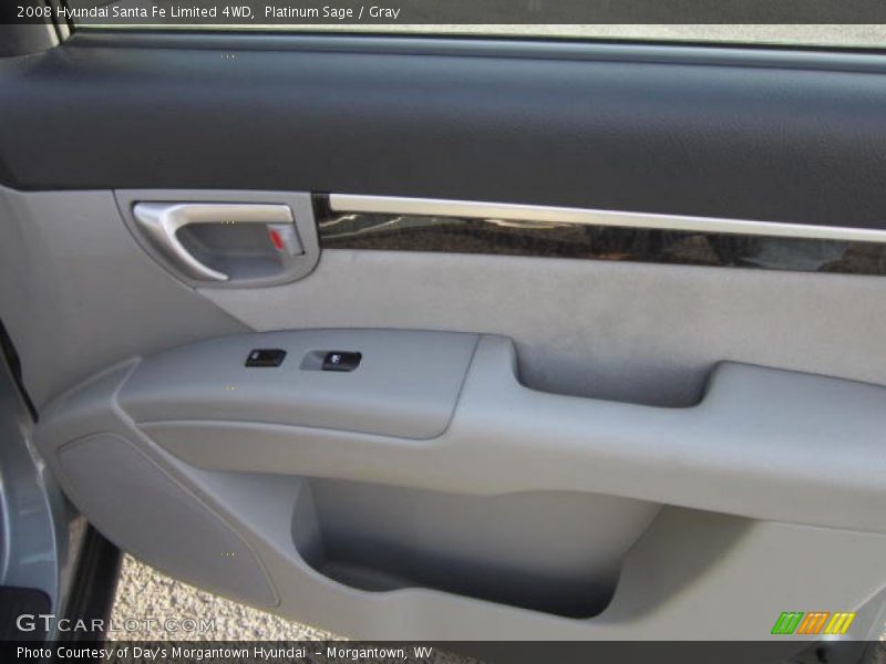 Platinum Sage / Gray 2008 Hyundai Santa Fe Limited 4WD