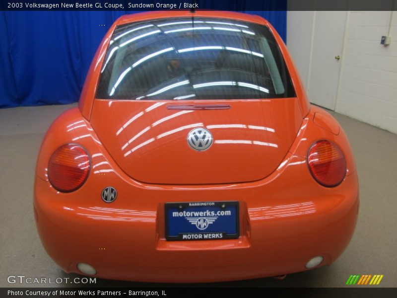 Sundown Orange / Black 2003 Volkswagen New Beetle GL Coupe