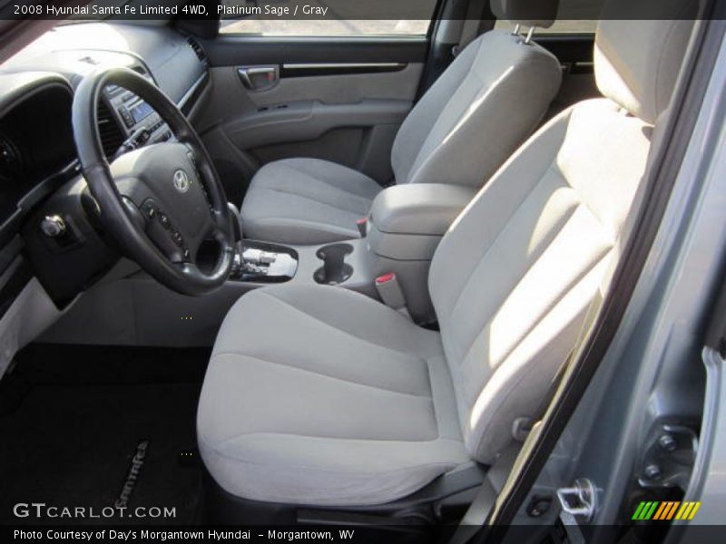 Platinum Sage / Gray 2008 Hyundai Santa Fe Limited 4WD