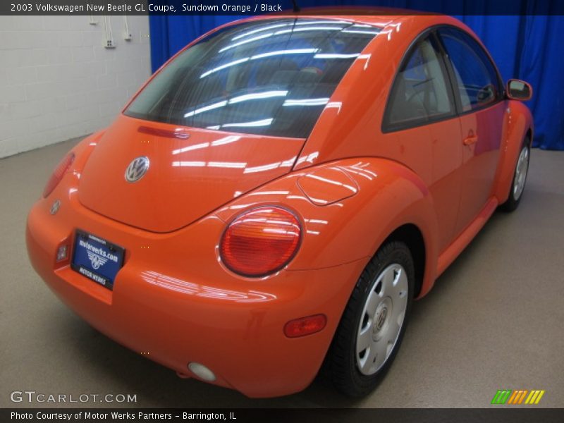 Sundown Orange / Black 2003 Volkswagen New Beetle GL Coupe
