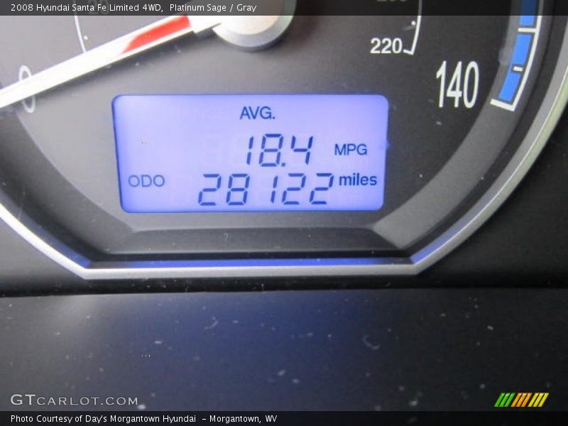 Platinum Sage / Gray 2008 Hyundai Santa Fe Limited 4WD