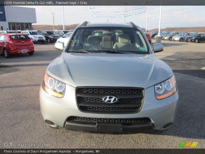 Platinum Sage / Gray 2008 Hyundai Santa Fe GLS 4WD