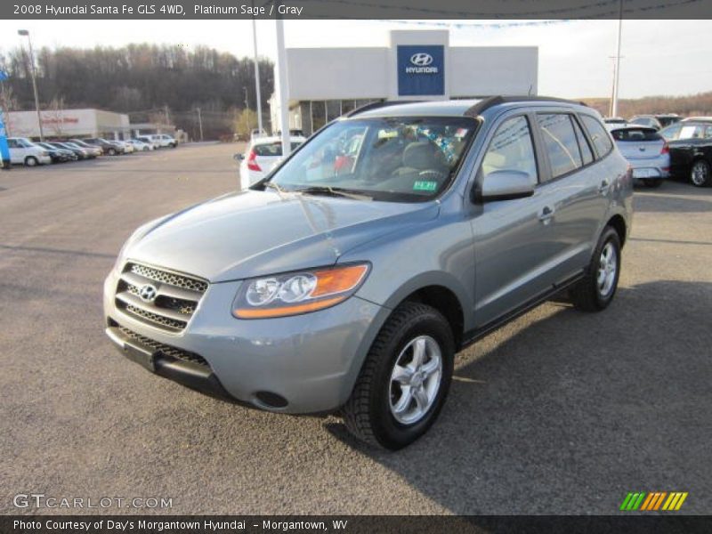 Platinum Sage / Gray 2008 Hyundai Santa Fe GLS 4WD