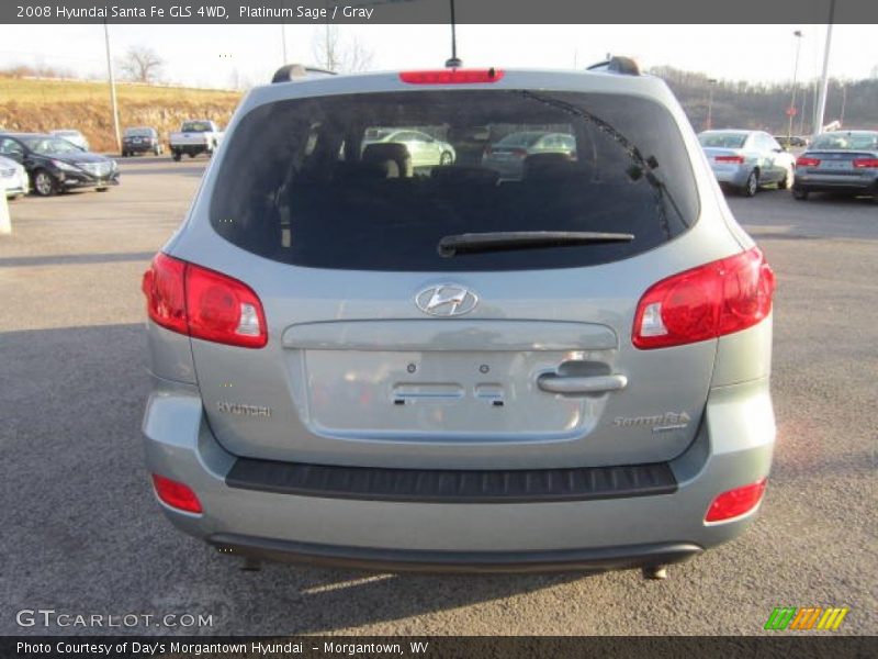 Platinum Sage / Gray 2008 Hyundai Santa Fe GLS 4WD